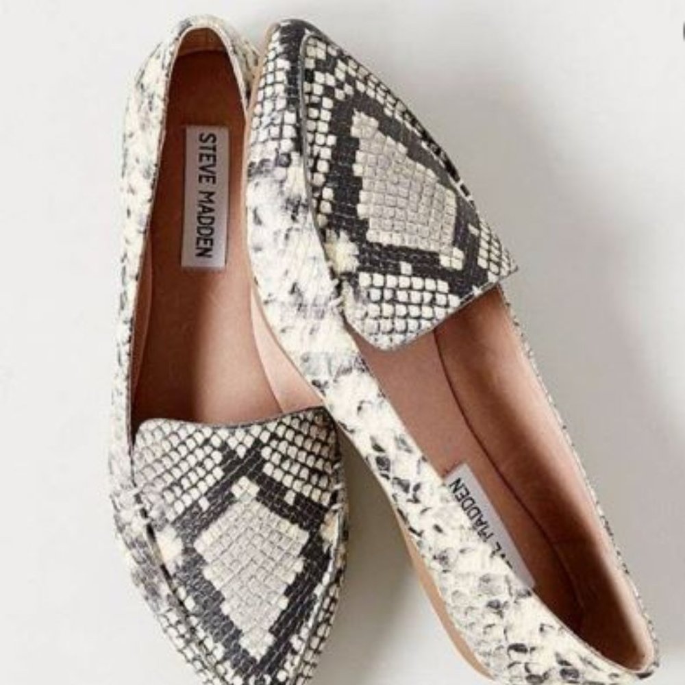 Steve Madden Feather Snake Print Loafer